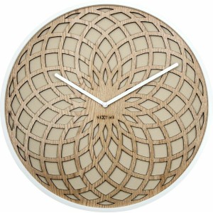 Wanduhr Nextime Creme Holz (Restauriert B)