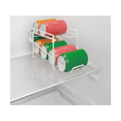 Fridge Organiser Metaltex White Aluminium 14 x 33 x 15 cm (6 Pieces)