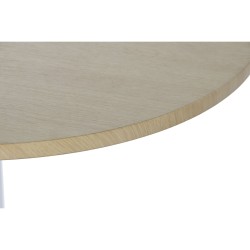 Ensemble Table + 4 Chaises DKD Home Decor Blanc Naturel Métal Bois MDF 121 x 55 x 78 cm