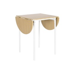 Ensemble Table + 4 Chaises DKD Home Decor Blanc Naturel Métal Bois MDF 121 x 55 x 78 cm