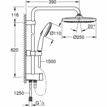 Colonne de douche Grohe Vitalio Start System 250 Silicone