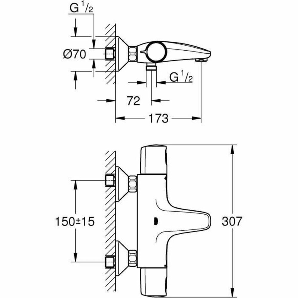 Mischbatterie Grohe Metall Messing