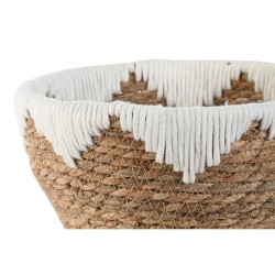 Centerpiece Home ESPRIT White Natural 30,5 x 30,5 x 14 cm (3 Pieces)