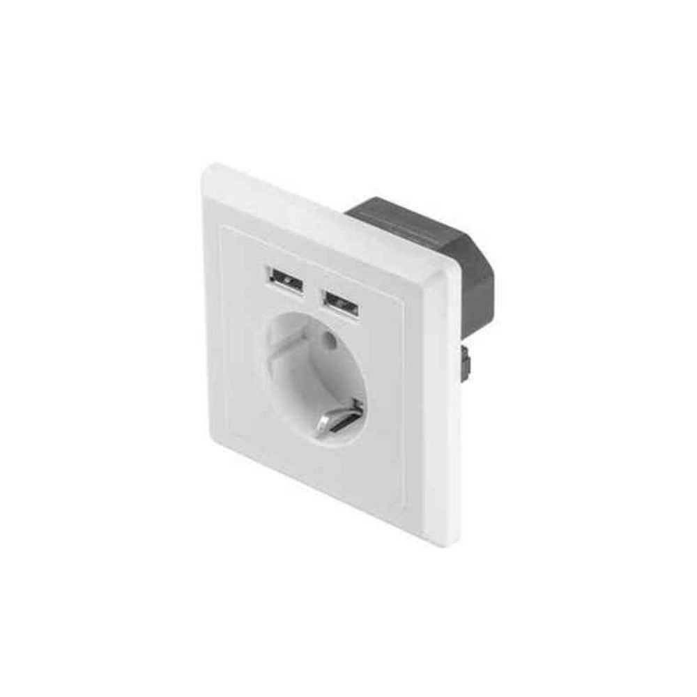 Netzstecker Lanberg AC-WS01-USB2-F