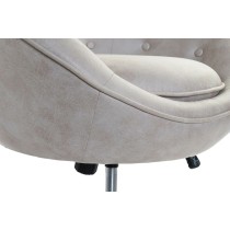 Fauteuil DKD Home Decor 73 x 74 x 113 cm Argenté Beige Acier