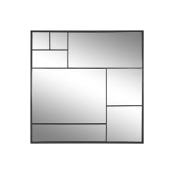 Wall mirror Home ESPRIT Black 90 x 2 x 90 cm