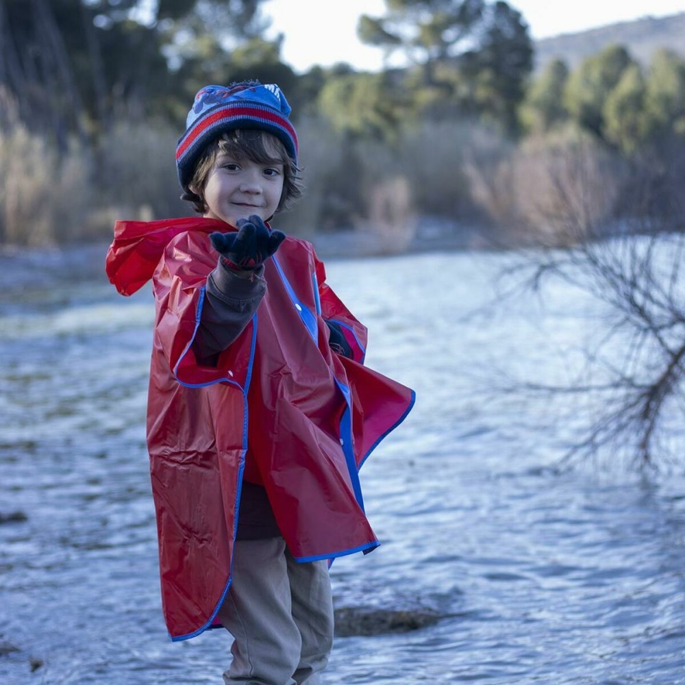 Wasserfeste Poncho mit Kapuze Spider-Man Rot