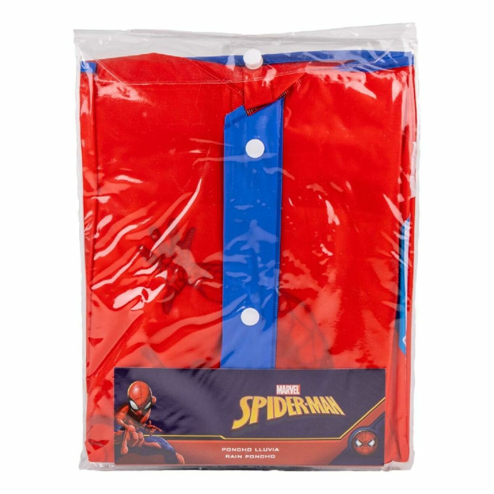 Waterproof Poncho with Hood Spider-Man Red