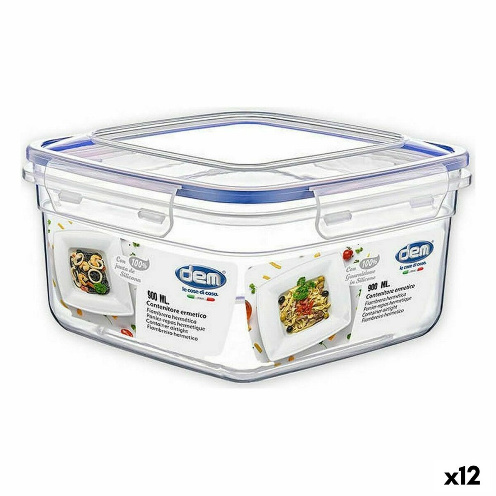 Lunchbox hermetisch Dem 900 ml 15 x 15 x 8 cm (12 Stück)