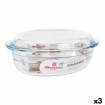 Casserole avec Couvercle Quttin 63095 verre 33 x 20 x 13 cm (3L + 1L)