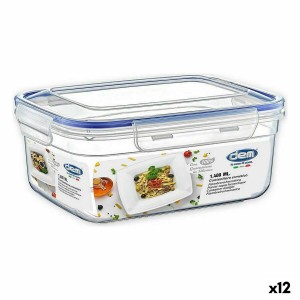 Lunchbox hermetisch Dem rechteckig 1,4 L 20 x 15 x 9 cm (12 Stück)