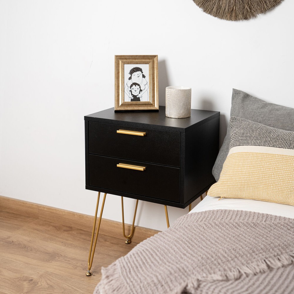 Nightstand Vinthera Moa Black Plastic 40 x 30 x 60 cm