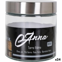 Bocal Anna 830 ml verre Acier (24 Unités)