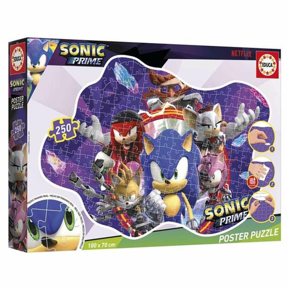 Set mit 4 Puzzeln Sonic Prime 250 Stücke