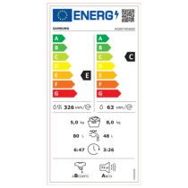 Laveuse - Sécheuse Samsung WD80T4046EE 8kg / 5kg Blanc 1400 rpm