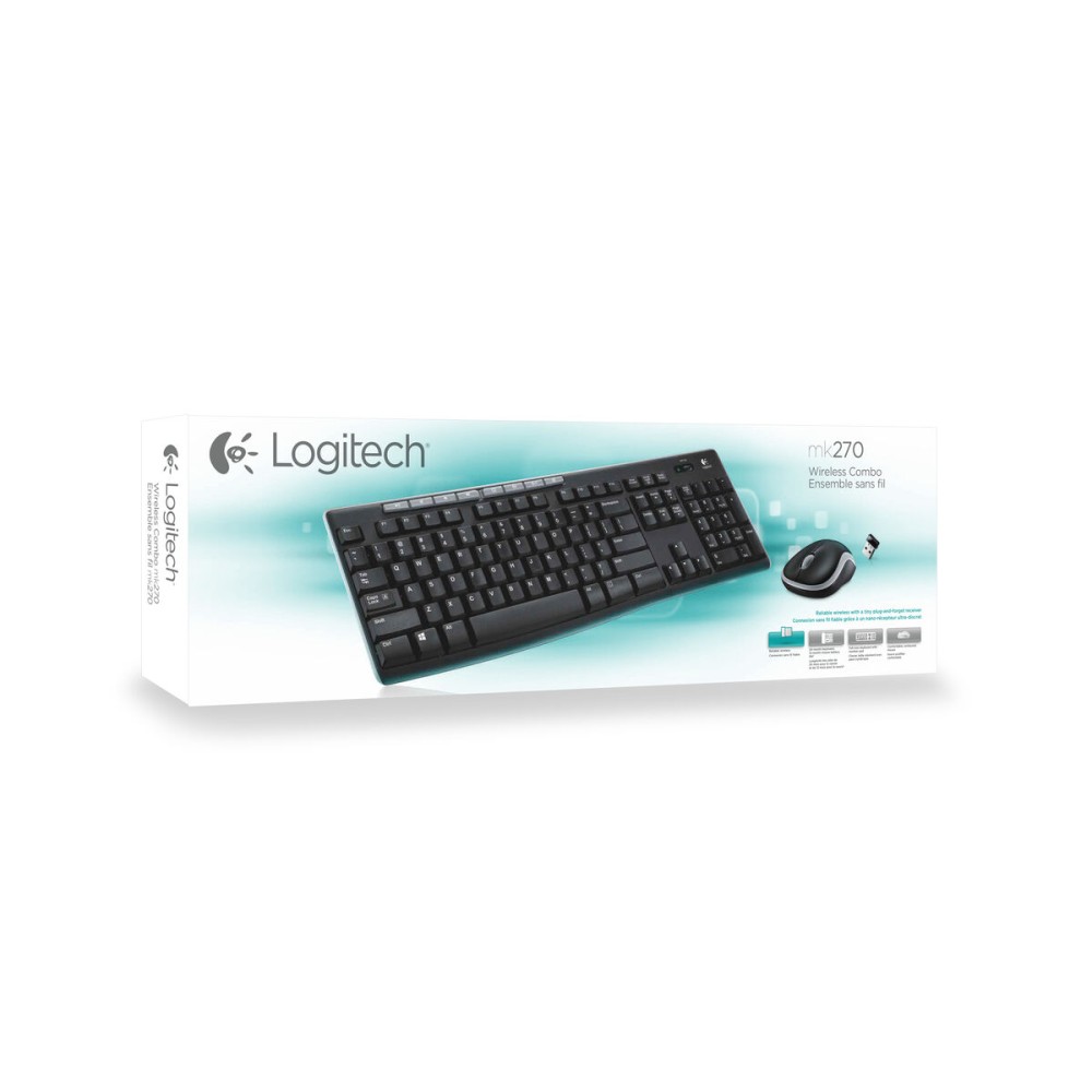 Clavier et souris sans fil Logitech MK270 Azerty Français