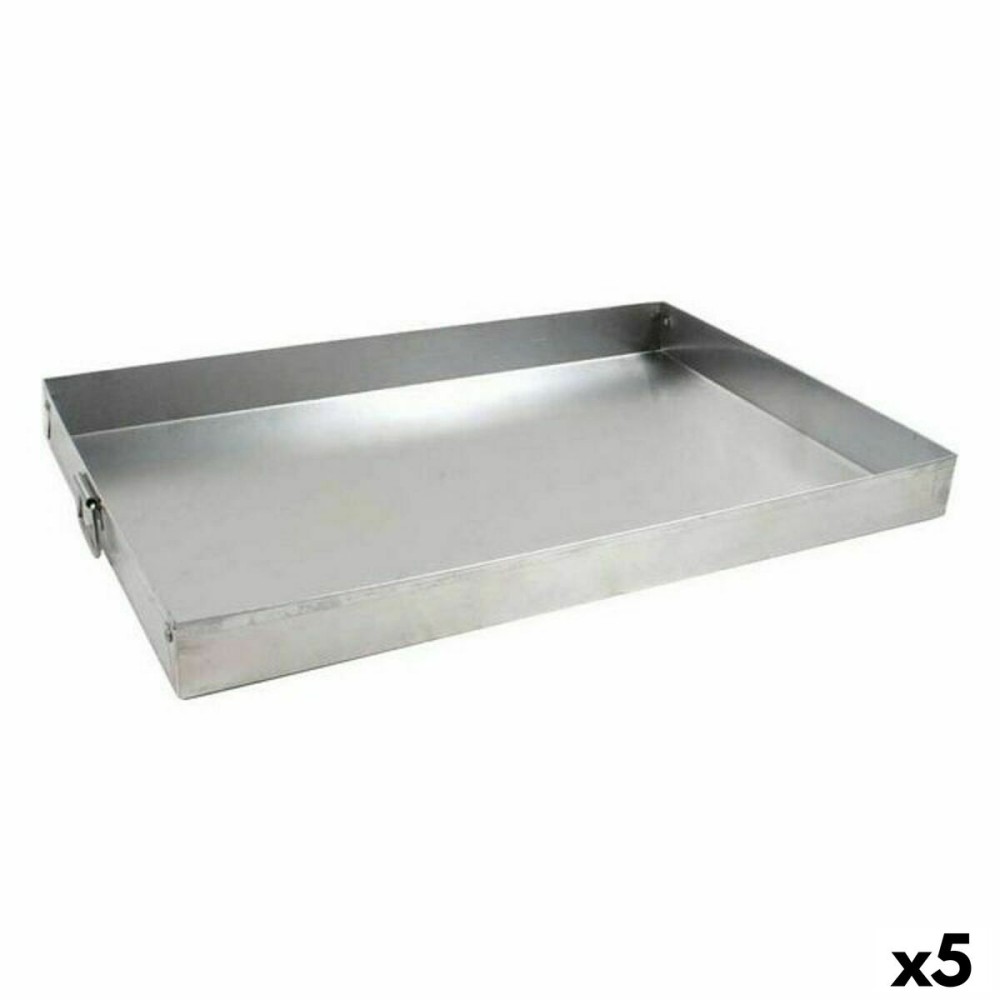 rechteckige Backform VR Silberfarben Aluminium 45 x 31 x 3,5 cm (5 Stück)