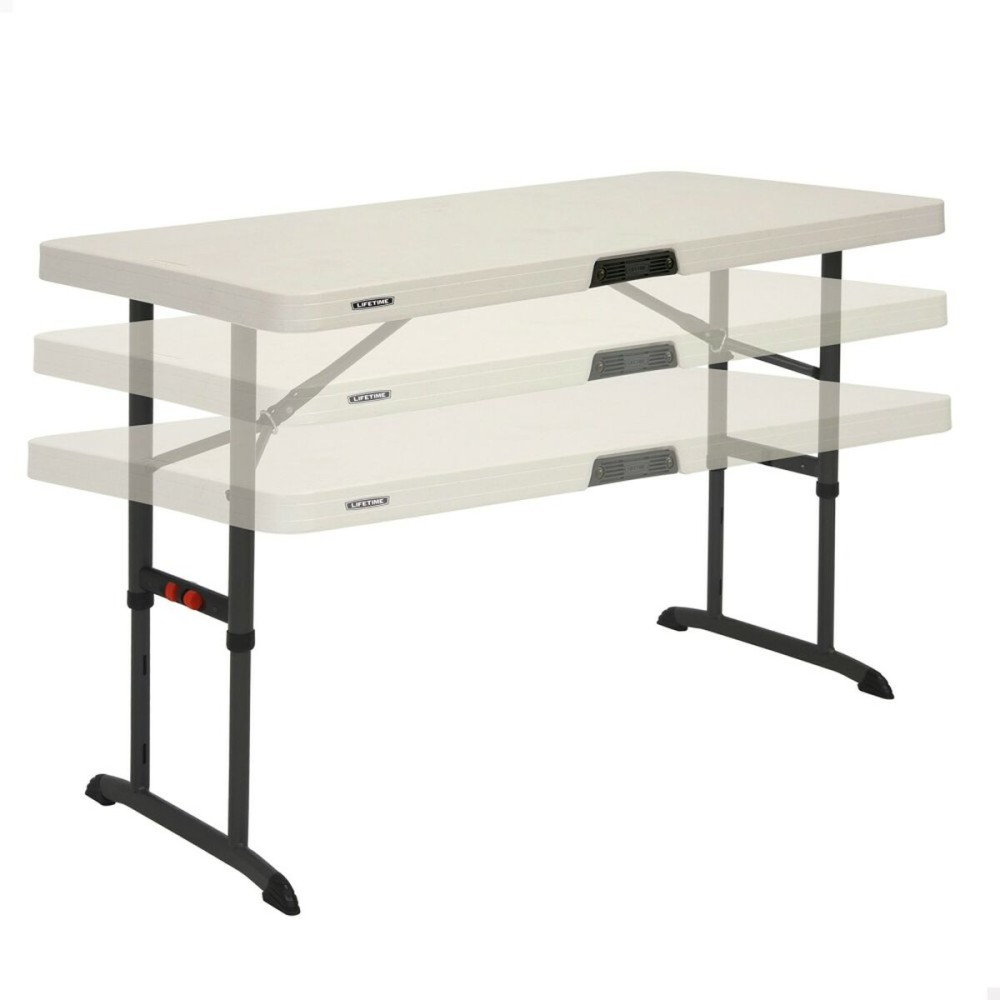 Folding Table Lifetime Cream 122 x 86 x 61 cm Steel Plastic