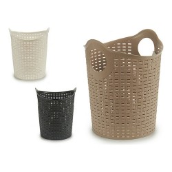 Mehrzweck-Kunststofftragetasche Rattan Weiß Braun Schwarz 15 L (35 x 28 x 28 cm)