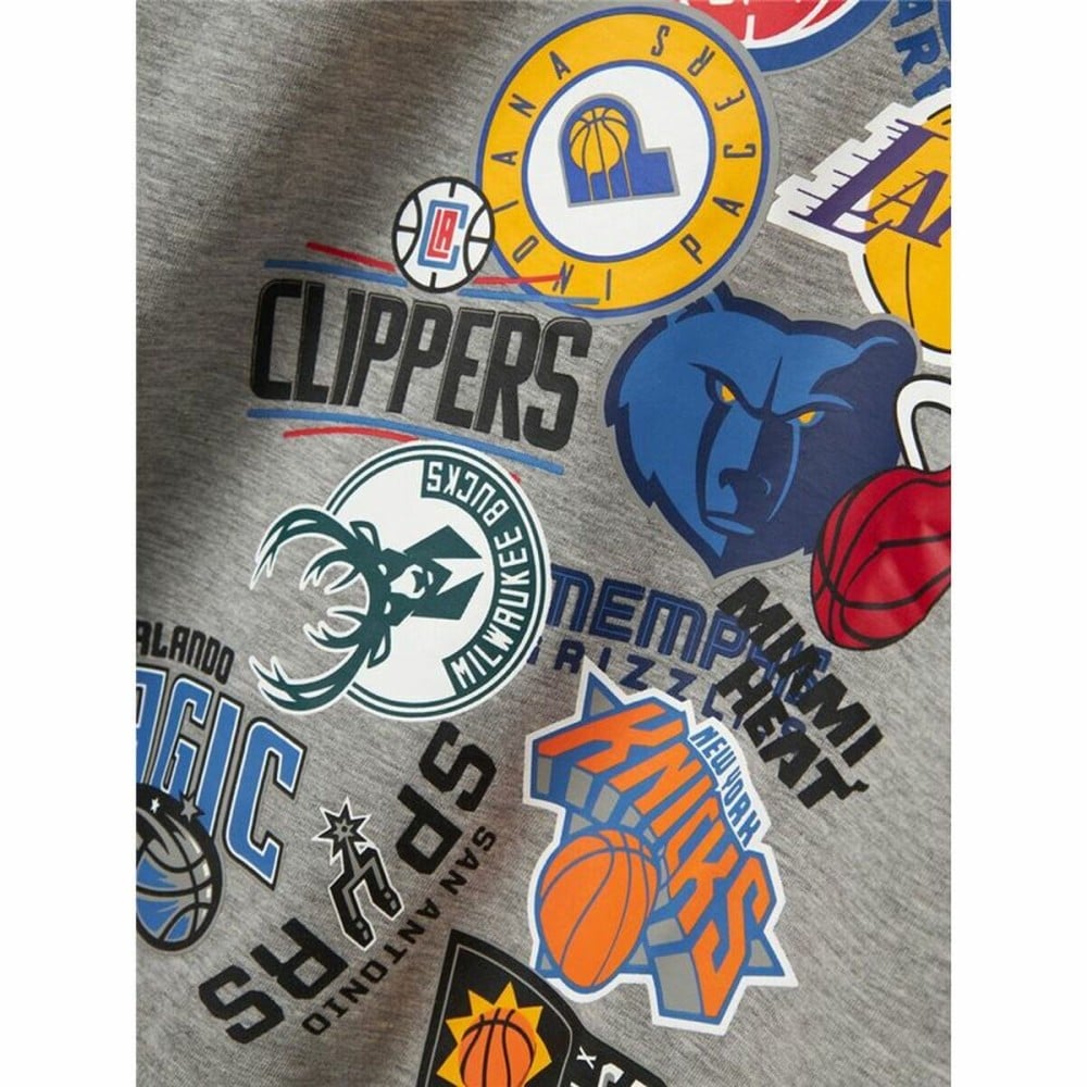 Jungen Sweater mit Kapuze Name It mjusty Nba Wh Unb Ous Grau