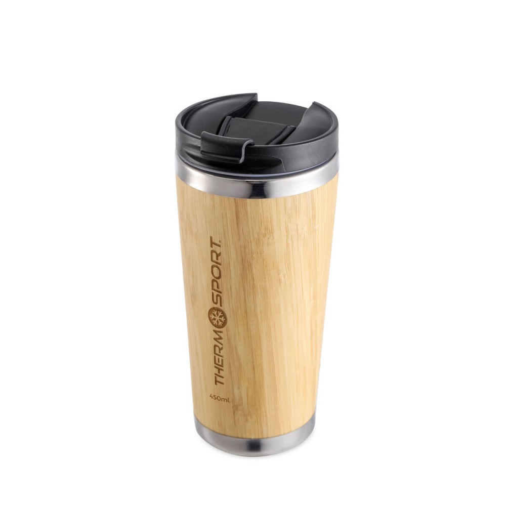 Tasse Thermos avec Couvercle ThermoSport Bambou 450 ml (9 Unités)