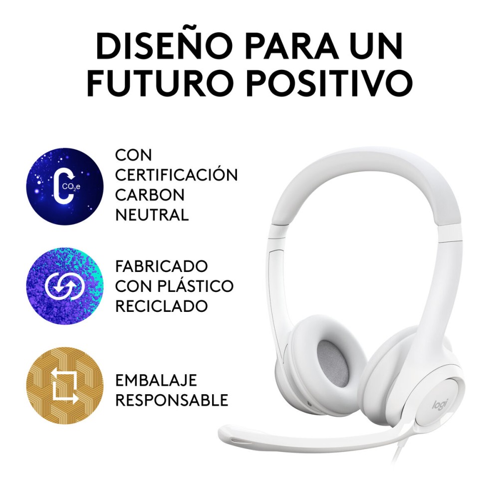 Casque Logitech H390 Blanc