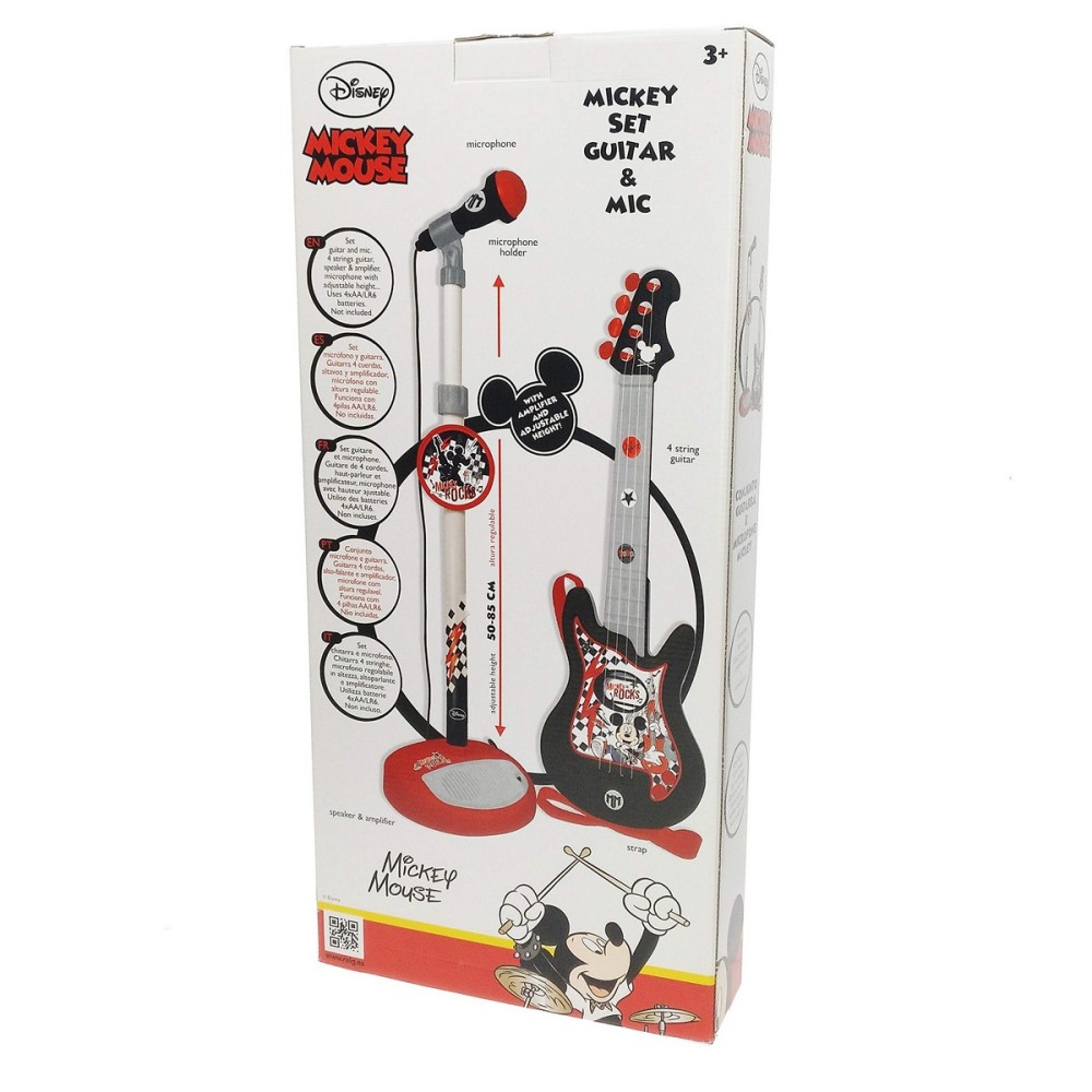 Musikanlage Mickey Mouse Mikrofon Kindergitarre