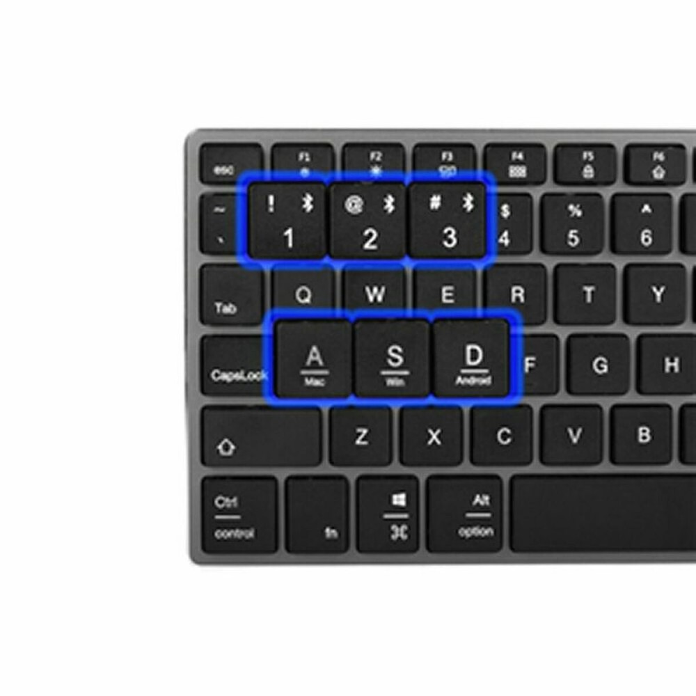 Tastatur NGS MULTI-DEVICE Grau Qwerty Spanisch