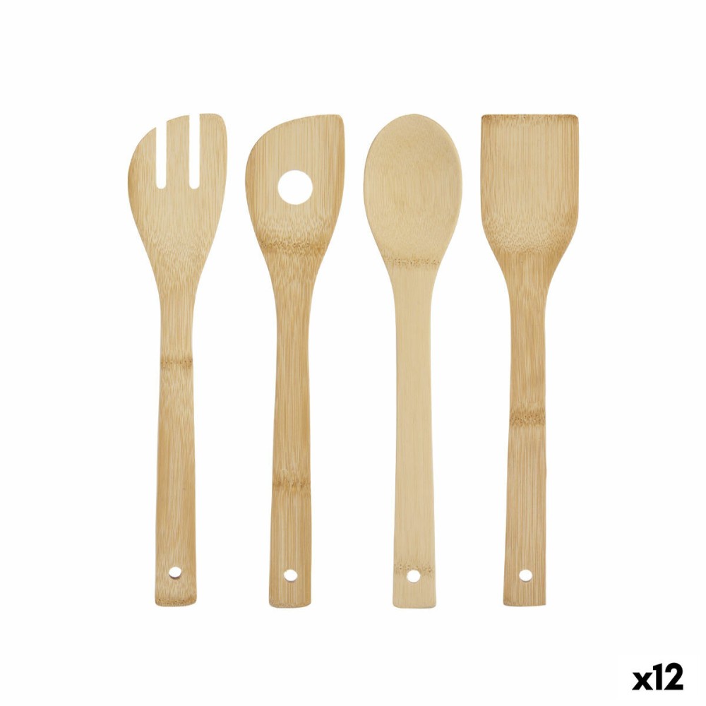 Set of Kitchen Utensils Kinvara KT200063 Bamboo (12 Units)