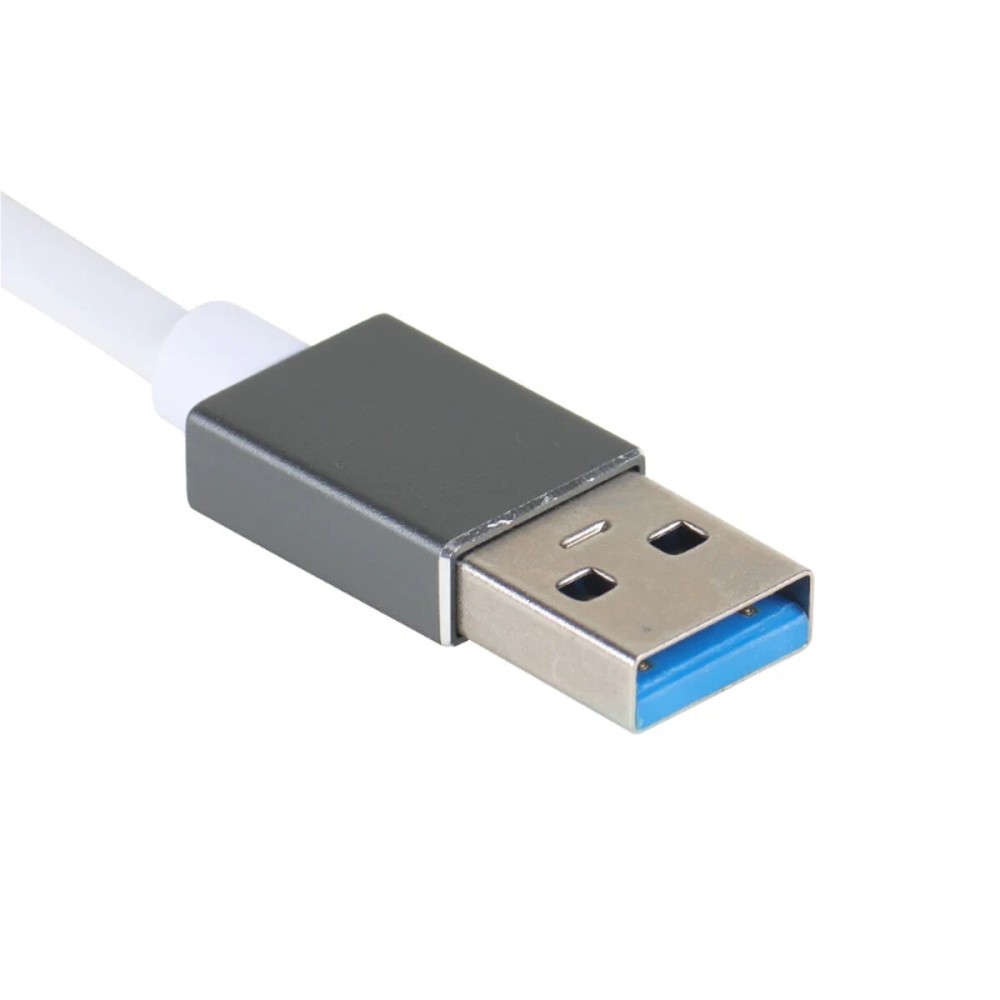 Hub USB iggual IGG319260 Schwarz Grau