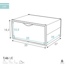 Stackable shoe box Max Home White 6 Units polypropylene ABS 35 x 18,5 x 27 cm