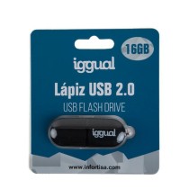 USB stick iggual IGG318492 Black USB 2.0 x 1