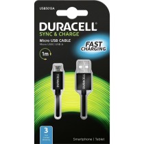 USB-Kabel DURACELL USB5013A 1 m Schwarz (1 Stück)