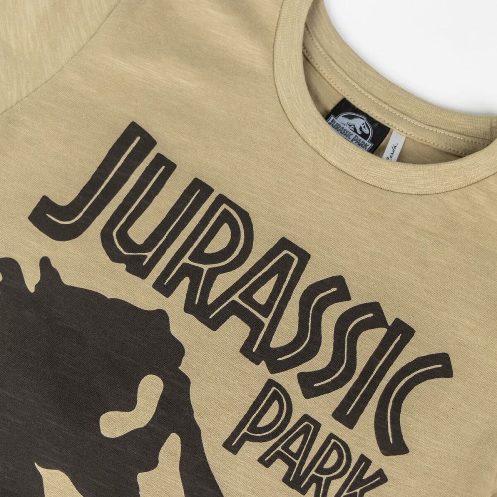 T shirt à manches courtes Enfant Jurassic Park Marron