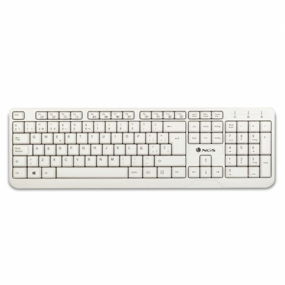 Clavier NGS Spike Blanc Espagnol Qwerty