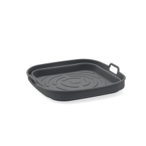 Folding Silicone Basket for Air Fryer Quid Naturalia 20 x 20 x 8 cm (12 Units)