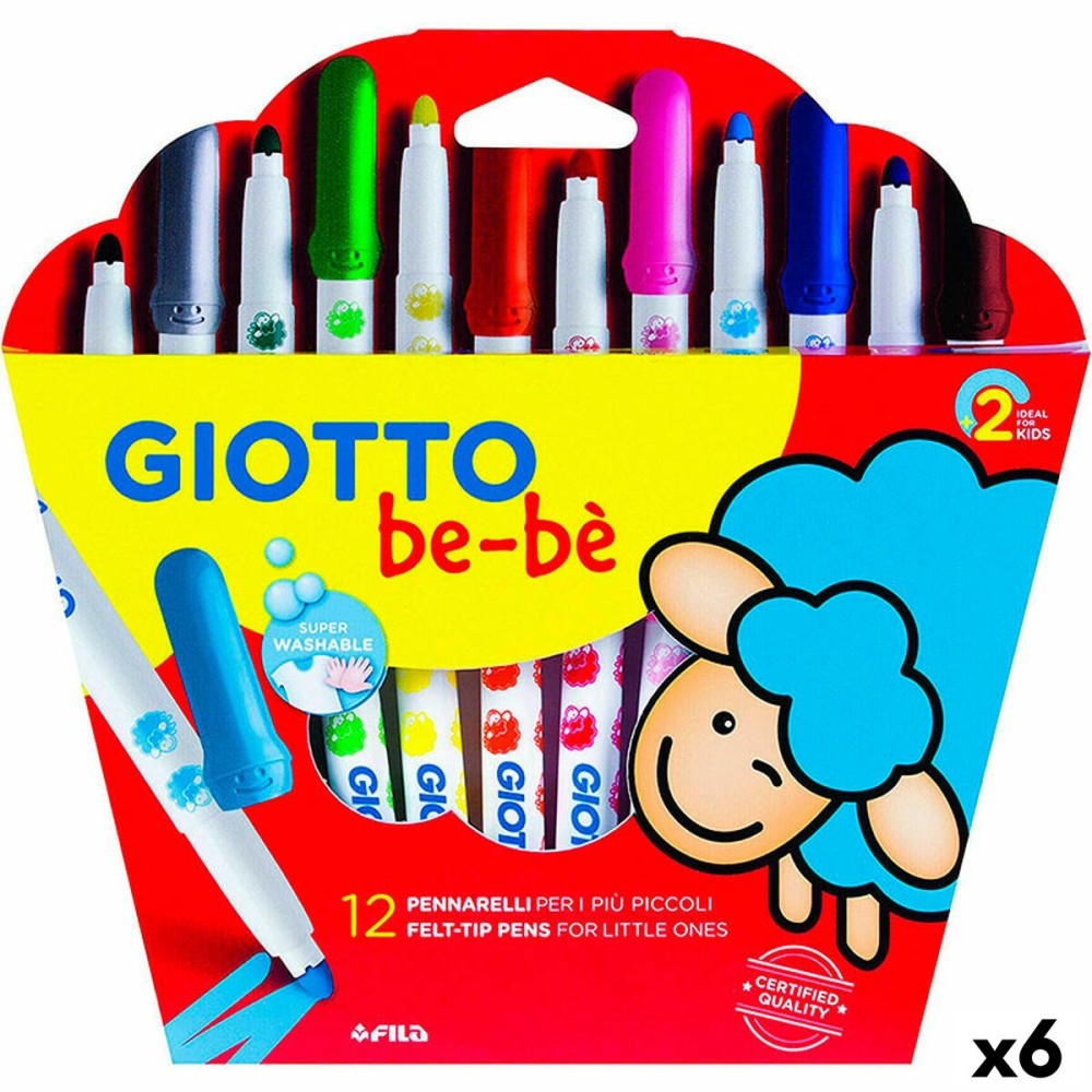 Set of Felt Tip Pens Giotto BE-BÉ Multicolour (6 Units)