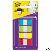 Ensemble de Notes Adhésives Post-it Index Multicouleur 40 Volets 15,8 x 38 mm (6 Unités)