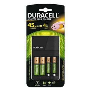 Charger + Rechargeable Batteries DURACELL CEF14 2 x AA + 2 x AAA HR06/HR03 1300 mAh (1 Unit)