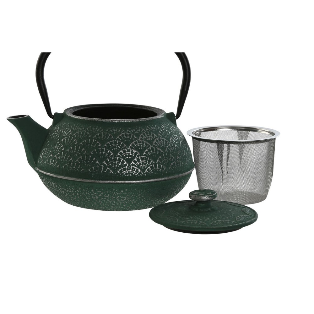 Teapot Home ESPRIT Black Green Stainless steel Iron 800 ml