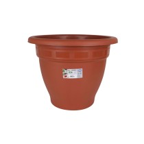 Plant pot Dem Squares Plastic Brown Ø 50 cm (6 Units)