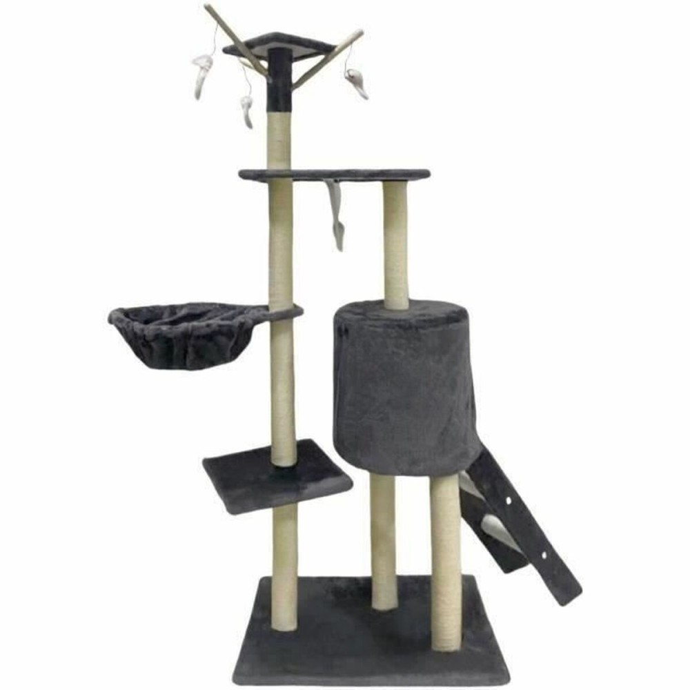 Scratching Post for Cats Jipsy Dark Grey Plush Wood (1 Unit)