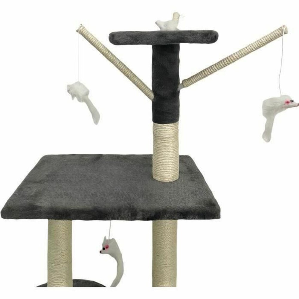 Scratching Post for Cats Jipsy Dark Grey Plush Wood (1 Unit)