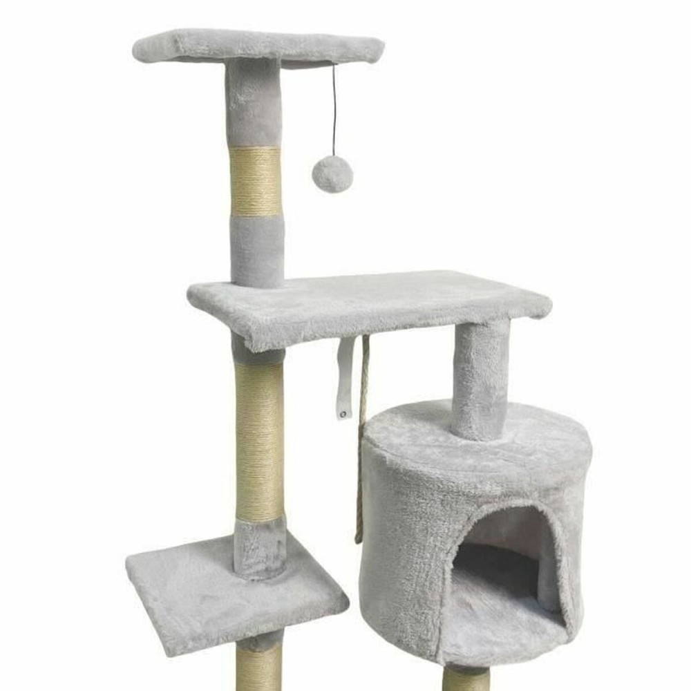 Scratching Post for Cats Paloma tree Grey Plush Wood Sisal (1 Unit)