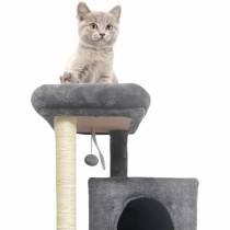 Kratzbaum für Katzen FLOPI Dark Grau Plüsch Holz (1 Stück)