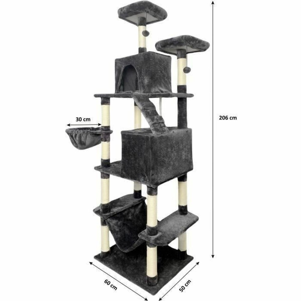 Scratching Post for Cats Taylor Dark Grey Plush