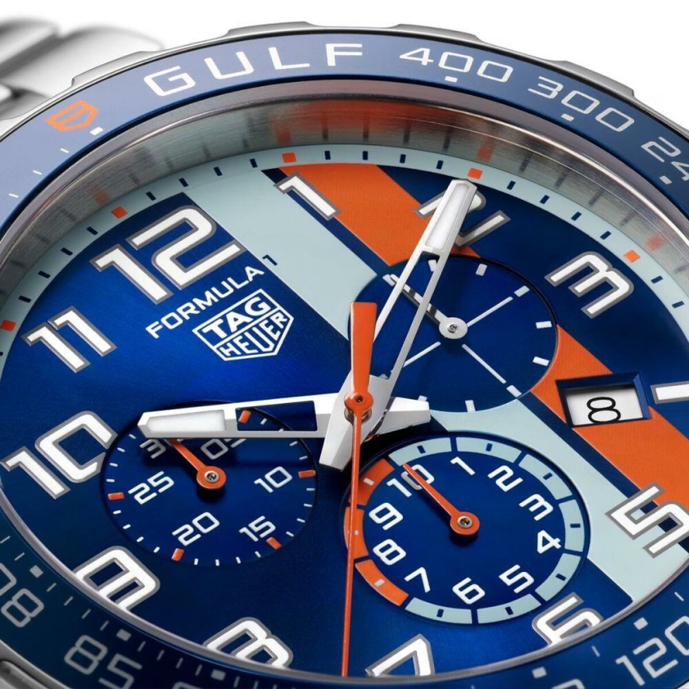 Montre Homme Tag Heuer FORMULA 1 GULF SPECIAL EDITION (Ø 43 mm)