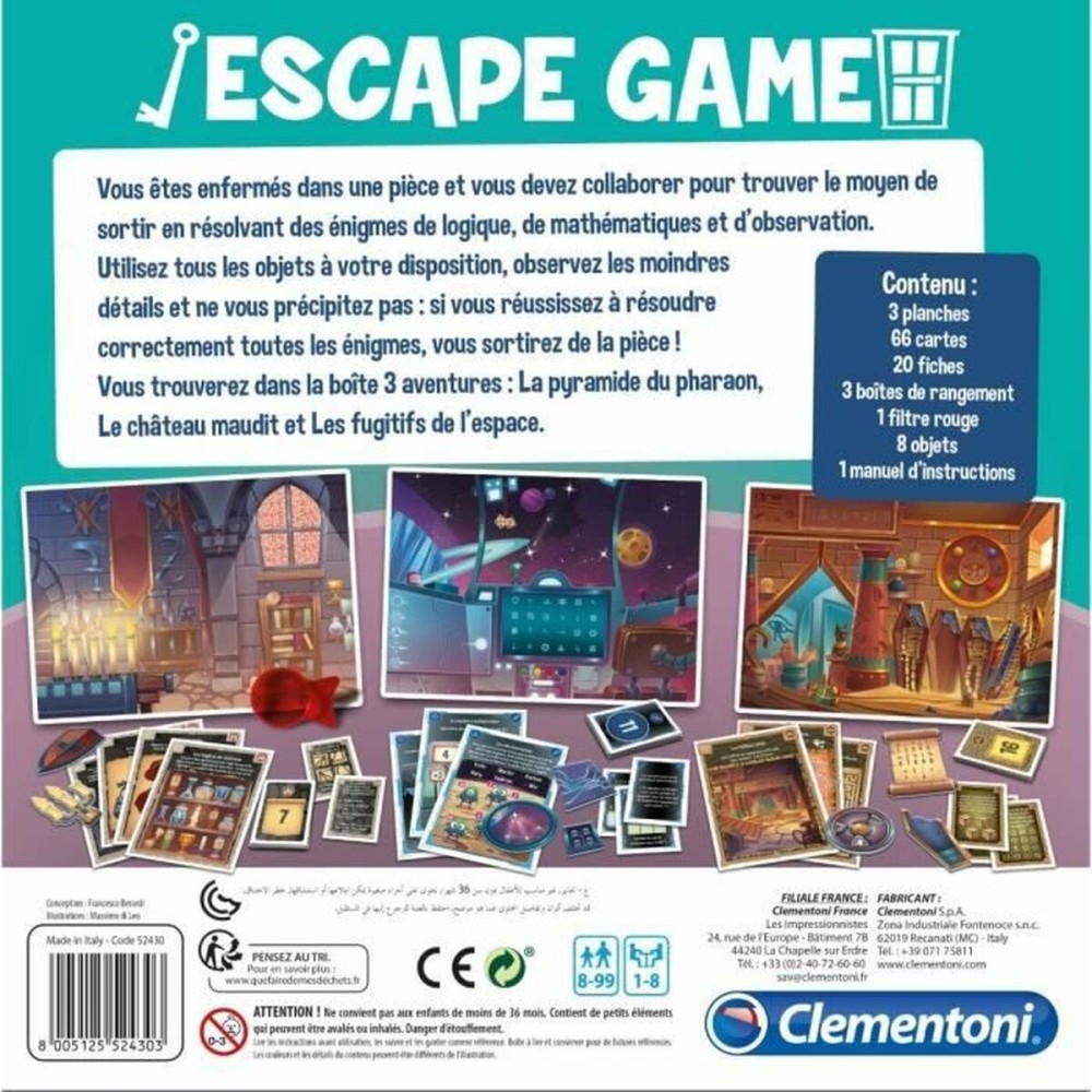 Board game Clementoni 52430 Escape Game