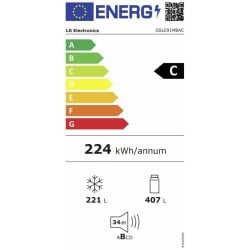 Réfrigérateur américain LG GSLE91MBAC.AMBQEUR Métallisé