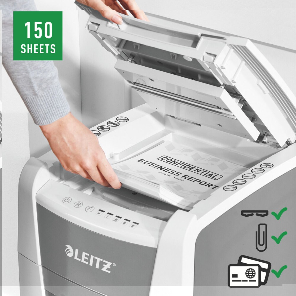 Micro-Cut Paper Shredder Leitz IQ 150 Autofeed P5